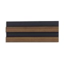 Ver imagem 1 de Painel Ripado de Poliestireno 12CMX1,9cm Barra 2,85METRO Linear Black Peroba Graddus