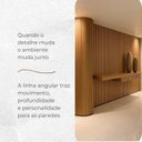 Ver imagem 6 de Painel Ripado de Poliestireno Angular 4,7CMX2CM Barra de 2,85 Metro Linear Carvalho Graddus