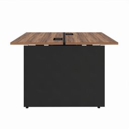 Plataforma Estação de Trabalho 4 Lugares 240cmX120cm Pé Painel Espresso Móveis - 6