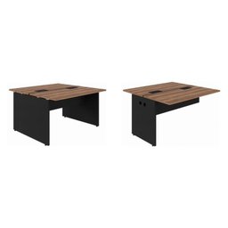 Plataforma Estação de Trabalho 4 Lugares 240cmX120cm Pé Painel Espresso Móveis - 4
