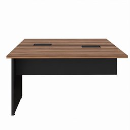 Plataforma Estação de Trabalho 4 Lugares 240cmX120cm Pé Painel Espresso Móveis - 14