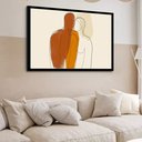 Ver imagem 2 de Quadro Decorativo Casal Abstrato - 50x70cm:moldura Preta