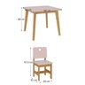 Conjunto Infantil Mesa com 2 Cadeiras Sofia   Madeira Maciça e MDF  - 3