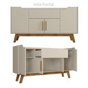 Ver imagem 4 de Balcão Casa Azzur 4 Portas 1 Gaveta MDP Off White Cinamomo Bechara Móveis