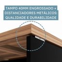 Ver imagem 6 de Conjunto 3 Peças com Mesa para Escritório em L 120CMX150CM, Armário Baixo e com Chave Espresso Móveis Marrom Preto