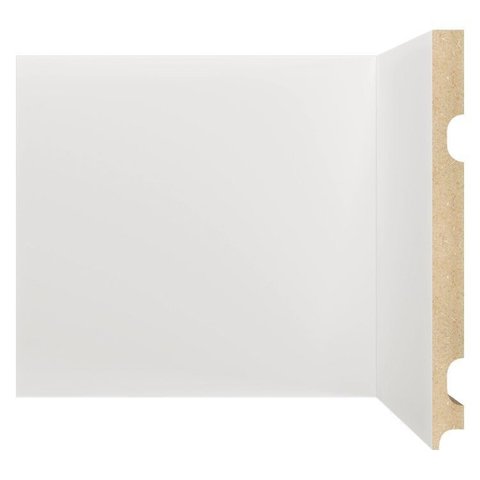 Kit com 3 Barras Rodapé MDF 2001 15MMX20CMMETRO Linear 7,2m Branco/Liso Moldufama
