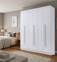 Ver imagem 1 de Guarda Roupa Monte Carlo 6 Portas 6 Gavetas - D'Doro Móveis:Branco