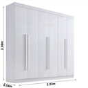 Ver imagem 2 de Guarda Roupa Monte Carlo 6 Portas 6 Gavetas - D'Doro Móveis:Branco