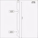 Ver imagem 2 de Rodapé MDF Liso 20CMX2,40m 2001 Moldufama Kit 48m