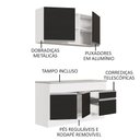 Ver imagem 5 de Armário de Cozinha Compacta 150cm Branco/Preto Glamy Madesa 01