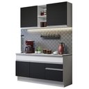 Ver imagem 3 de Armário de Cozinha Compacta 150cm Branco/Preto Glamy Madesa 01