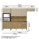 Ver imagem 4 de Armário de Cozinha 4 Peças Charm04 Balcão sem Tampo 160cm K02 Freijó/Vanilla - Mpozenato