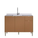 Ver imagem 2 de Balcão de Cozinha para Pia 120 Cm Soul 3 Portas 1 Gaveta Freijó/caramelo - Kits Paraná