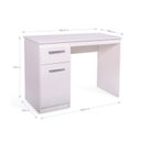 Ver imagem 4 de Escrivaninha Mesa Escritório Elegance 1 Gaveta 105cm Branco