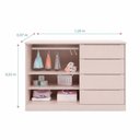 Ver imagem 6 de Quarto Completo com Guarda Roupa 3 Portas e 4 Gavetas + Cômoda 2 Portas e 4 Gavetas + Berço Mini
