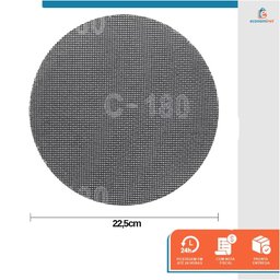 Kit 10 Disco de Lixa Abrasivo Telado com Velcro Lixadeiras 225mm Grão 240 - Starfer - 2