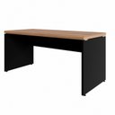 Ver imagem 3 de Conjunto 3 Peças com Mesa para Escritório em L 170x160cm, com Armário Baixo e com Chave Espresso Móveis Marrom Preto