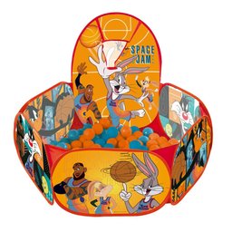 Piscina De Bolinhas Com Cesta Space Jam Zippy Toys Vermelho E Laranja - 1