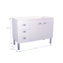 Ver imagem 4 de Armário para Cozinha 114 cm 2 Portas 3 Gavetas São Luis Branco