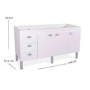 Ver imagem 3 de Armário para Cozinha 114 Cm 3 Portas 3 Gavetas São Luis