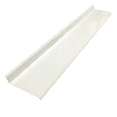 Kit 5,70 Metros de Rufo Externo de Parede Galv. Branco Corte 10cm