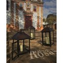 Ver imagem 4 de Lanterna Média Rústica Marroquina Decoração Interna Iluminação com Velas - Preto