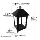 Ver imagem 2 de Lanterna Média Rústica Marroquina Decoração Interna Iluminação com Velas - Preto