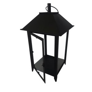 Lanterna Média Rústica Marroquina Decoração Interna Iluminação com Velas - Preto