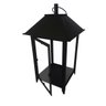 Lanterna Média Rústica Marroquina Decoração Interna Iluminação com Velas - Preto - 1