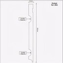 Ver imagem 2 de Kit com 20 Barras Rodapé MDF 2002 15MMX20CM Metro Linear 48m Branco/Frisado Moldufama