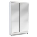 Ver imagem 2 de Sapateira 2 Portas de Correr com Espelho e 20 Prateleiras Ajustáveis Diamante Yescasa