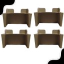 Ver imagem 1 de Pezinho de Armário Guarda Roupa Roupeiro Pé para Móveis Gabinete Cômoda Kit 100 Ivy:amêndoa Caramelo