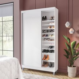 Sapateira 2 Portas de Correr e 20 Prateleiras com Diferentes Níveis Diamante Yescasa - 1