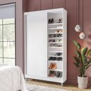 Ver imagem 1 de Sapateira 2 Portas de Correr e 20 Prateleiras com Diferentes Níveis Diamante Yescasa