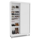 Ver imagem 2 de Sapateira 2 Portas de Correr e 20 Prateleiras com Diferentes Níveis Diamante Yescasa Branco