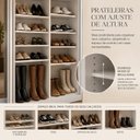 Ver imagem 4 de Sapateira 2 Portas de Correr e 20 Prateleiras com Diferentes Níveis Diamante Yescasa Branco