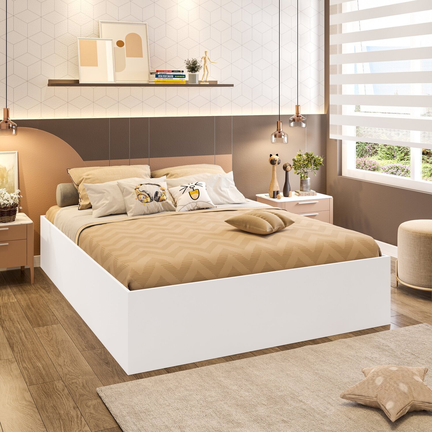 Cama Box Casal Juvenil para Quarto Lia | MadeiraMadeira