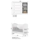 Ver imagem 3 de Conjunto Quarto de Bebê com Berço 3 em 1 e Cômoda MDF Branco Yescasa