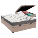 Ver imagem 1 de Cama Box Casal com Bau Ortobom D33 Light Bege