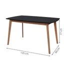 Ver imagem 3 de Mesa de Madeira Maciça e MDF L120 X P 90 X Alt 77 Linea Preto/Marrom
