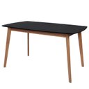 Ver imagem 1 de Mesa de Madeira Maciça e MDF L120 X P 90 X Alt 77 Linea Preto/Marrom