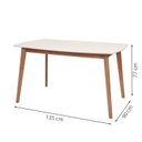 Ver imagem 3 de Mesa de Madeira Maciça e MDF L135 X P 90 X Alt 77 Linea Cinza/Marrom/Offwhite
