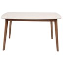 Ver imagem 1 de Mesa de Madeira Maciça e MDF L135 X P 90 X Alt 77 Linea Cinza/Marrom/Offwhite