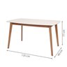 Mesa de Madeira Maciça e Mdf L135 X P 90 X Alt 77 Linea - 3