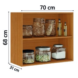 Armário de Cozinha Itatiaia 2 Portas Duplo Aéreo Módulo Suspenso Cinamomo Namur - 3