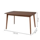 Ver imagem 3 de Mesa de Madeira Maciça e MDF L135 X P 90 X Alt 77 Linea Marrom