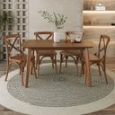 Ver imagem 2 de Mesa de Madeira Maciça e MDF L135 X P 90 X Alt 77 Linea Marrom