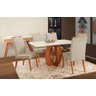 Mesa de jantar + 6 cadeiras Paris Tampo Atenas 160 cm bege - 1