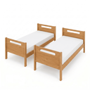 Ver imagem 2 de Beliche Solteiro Elo Reforçada 100% MDF Vira Duas Camas com Grade de Proteção - Naturale