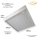 Ver imagem 2 de Luminária Plafon Bivolt E27 Quadrado 30cm 4 Lâmpadas Branco